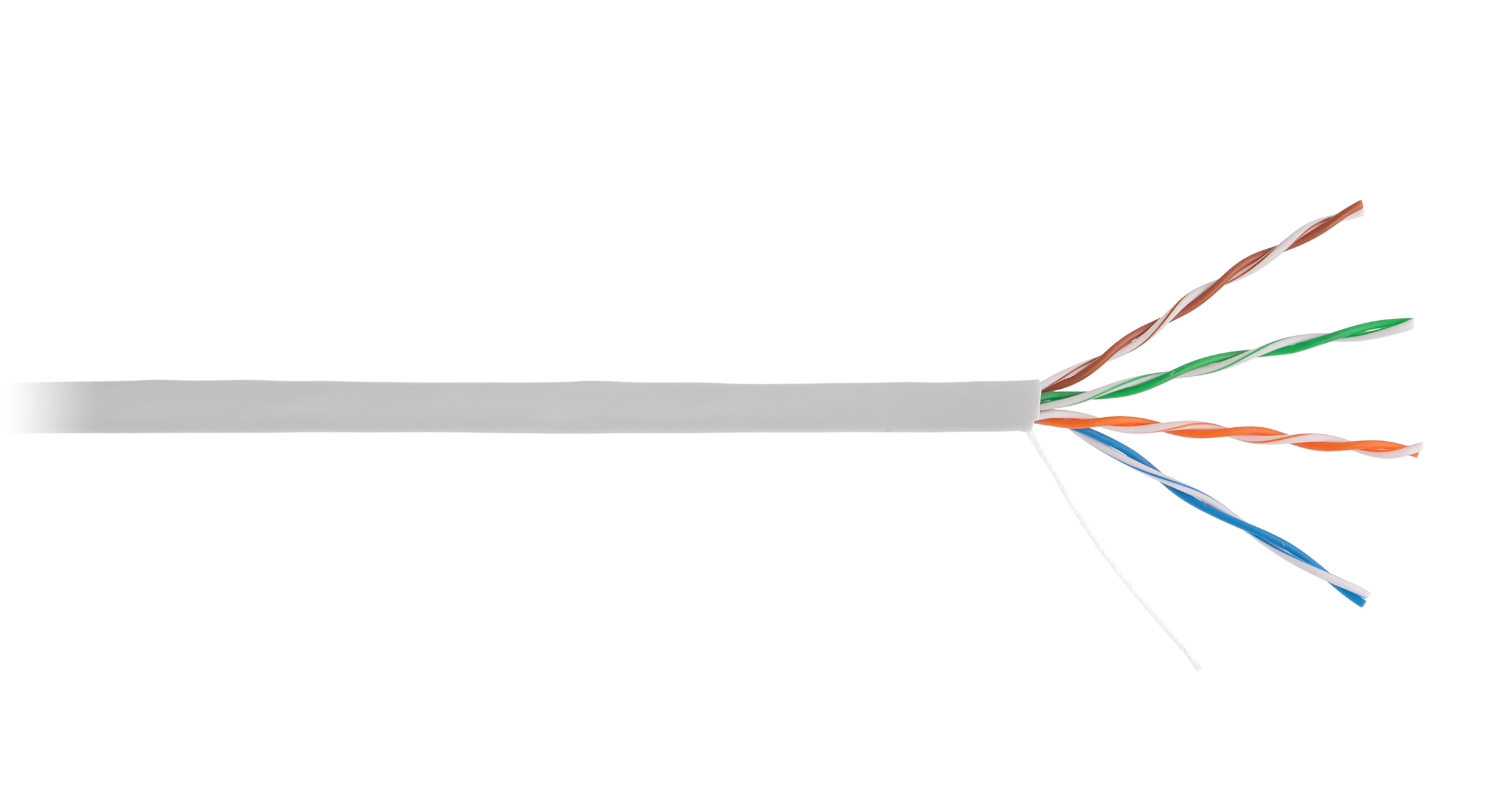 Кабель витая пара Netlan U/UTP 4 пары, Кат.5e, медный, PVC, 305м серый