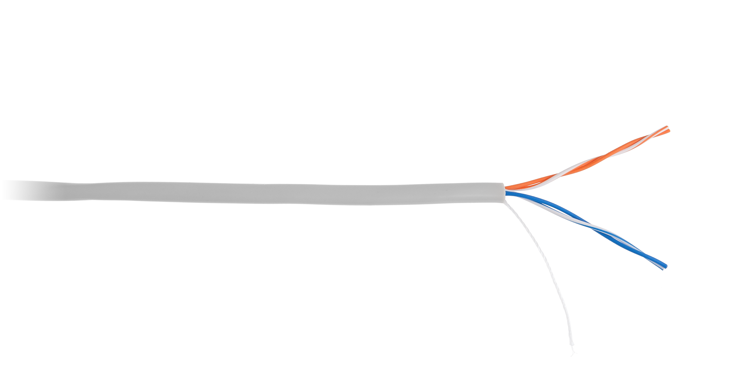 Кабель витая пара Netlan U/UTP 2 пары, Кат.5, медный, PVC, серый, 500м