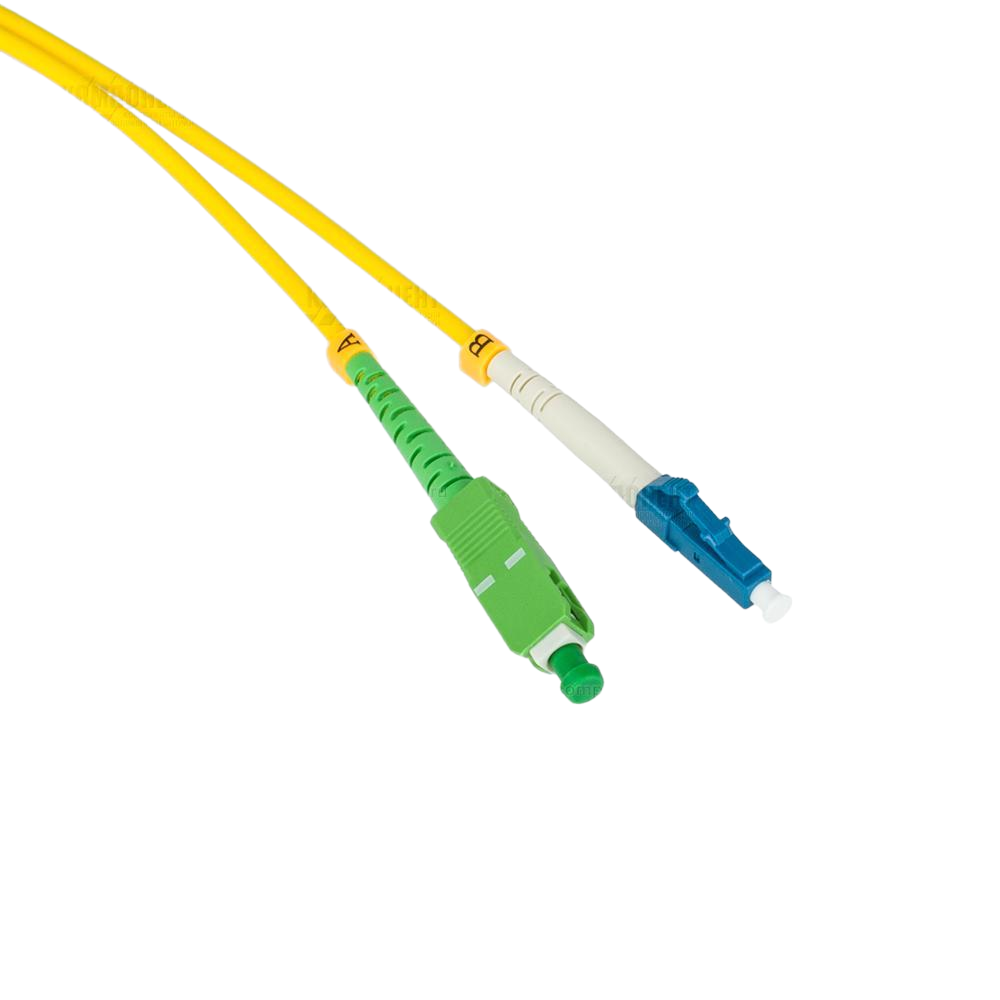 Патч-корд оптический SC/APC-LC/UPC SM (9/125мкм) simplex (3.0мм) 0.5м